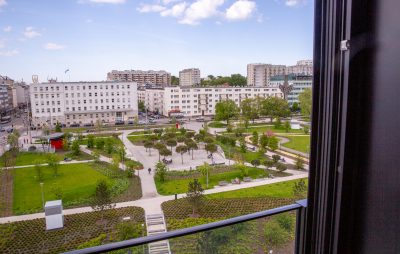 Widok z okna na Park Centralny w Gdyni